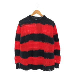 Acne Studios アクネ ストゥディオズ 【lay3578M】 Distressed Striped Sweater 61-15-1013-202 ダメージ ボーダーニット モヘアニット MR