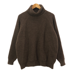 INTERIM インテリム 【men1062D】 ウールタートルネックニット セーター knit ブラウン 厚手 メンズ 日本製 Size4 長袖 TOPS HC