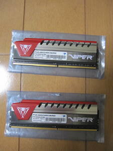 【DDR4メモリ】PATRIOT パトリオット Viper Elite DDR4 2400MHz 4GB×２枚　合計8GB