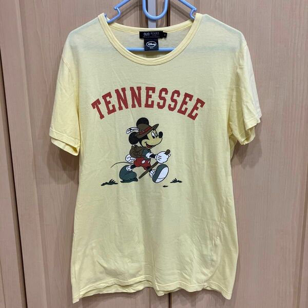 beams Disney ミッキーマウス　イエロー　Tシャツ　Mサイズ　ヴィンテージ感あり