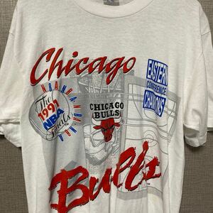 90s USA製 ビンテージ ヴィンテージ ブルズ BULLS Tシャツ tee NBA ロゴ アメリカ製 古着 レア ストリート バスケ オールド バンド ロック