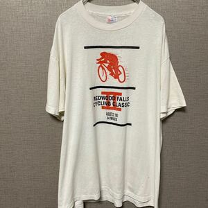 90s USA製 ヘインズ hanes ヴィンテージ ビンテージ Tシャツ tee アメリカ製 古着 オールド ジャンク ロック サイクリング 自転車 レア