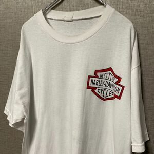 90s HARLEY-DAVIDSON ハーレーダビッドソン USA ビンテージ ヴィンテージ アメリカ 古着 Tシャツ tee ロゴ バイカー バンド ロック レア