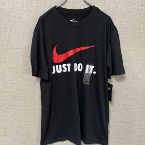 デッドストック 未使用 NIKE ナイキ Tシャツ tee ロゴ スウッシュ アメリカ 古着 オールド メッセージ アメカジ レア L