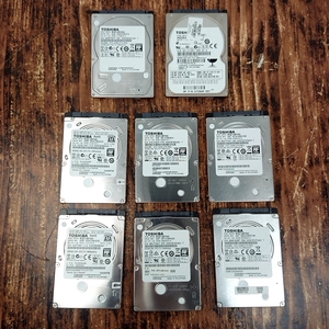 【正常判定】【8点セット】 HDD TOSHIBA 2.5インチ 500GB 7.5mm 6枚 9.5mm 2枚 PCパーツ パソコン ハードディスク