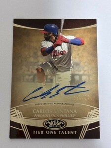 2019 TOPPS TIER ONE BASEBALL Carlos Santana Auto /240