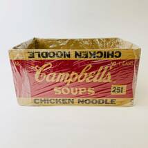 ビンテージ キャンベル スープ缶 パッケージボックス Campbell's Soup ダンボールケース CHICKEN NOODLE vuz0226_画像1