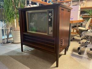  Brown tube tv! furniture style! retro! antique! ultra rare! National!