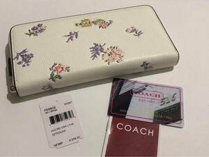 COACH コーチ　ホワイト　長財布　花柄　新品未使用　F69832