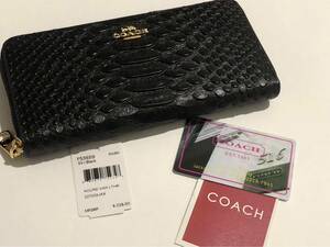 COACH コーチ　クロコ　レザー　長財布　新品未使用　長財布　F53659　ブラック