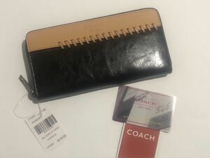 ［1円スタート］COACH コーチ　新品未使用　長財布　オックスブラッド　ブラック　F75209