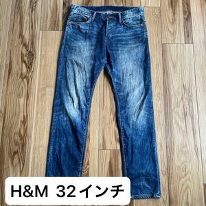 32インチ H&M SLIM LOW WAIST denim 色落ち