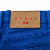 B357 MARNI UNIQLO マルニ ユニクロ ワイドパンツ ロング パンツ ズボン ボトムス コットン 100% ブルー 青 レディース 23(58.5cm)_画像8