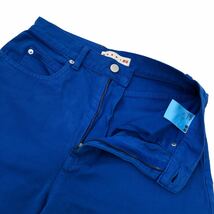 B357 MARNI UNIQLO マルニ ユニクロ ワイドパンツ ロング パンツ ズボン ボトムス コットン 100% ブルー 青 レディース 23(58.5cm)_画像4