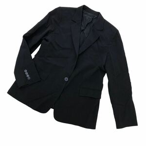 NS114 large size MOGA Moga jacket tailored jacket outer garment feather weave tops wool 100% lady's 13 black black 