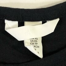 エイチアンドエム H&M レディース 半袖 切り替え チュニック 黒 XS 美品 送料185円_画像4