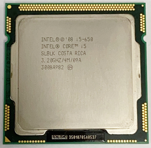 【中古パーツ】複数購入可 CPU Intel Core i5 650 3.20GHzTB 3.4GHz SRBLK Socket LGA1156 2コア4スレッド 動作品 デスクトップ用