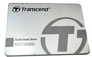 【中古パーツ】2.5 SATA SSD 1台　正常 Transcend TS120GSSD220S 120GB ■SSD02447