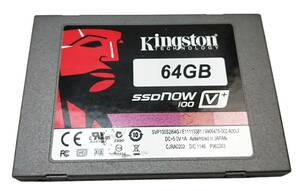 【中古パーツ】2.5 SATA SSD 1台　正常 KINGSTON SVP100S264G 64GB■SSD02420