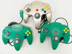 任天堂 Nintendo64コントローラー ゴールド&グリーン まとめセット