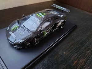 完成品 1/24アオシマLBWKランボルギーニアヴェンタドールver.1 モンスターエナジー仕様