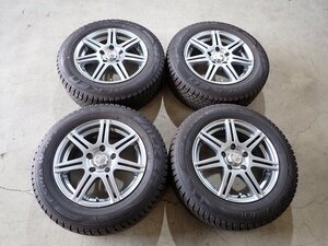 YS6152【送料無料195/65R15】70系ノア VOXY アイシス エスクァイア等に 中古スタッドレス ■15×6.5J 114.3/5H ET49■≪即決≫