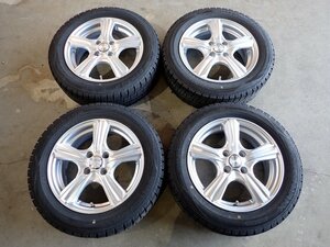 YS6177【送料無料185/60R15】フィット ヤリス ヴィッツなどに ダンロップ 中古スタッドレス ●15×5.5J 100/4H ET42●≪即決≫