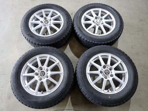 YS6193【送料無料195/65R15】セレナ オーリス ルミオンなどに ダンロップ 中古スタッドレス ●15×6J 114.3/5H ET45●≪即決≫