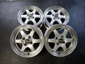 RK2185【送料無料14インチ】4本 RACING SPARCO レーシングスパルコ 中古アルミホイール コンパクトカー▼14×6J 100/4H ET約40▼