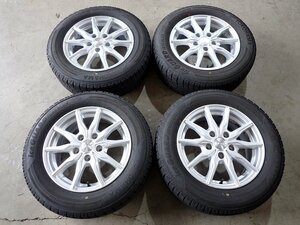 YS6291【送料無料195/65R15】セレナ エスクァイアなどへ 2021年製 中古スタッドレスセット ■15×6J 114.3/5H ET45■《即決あり》