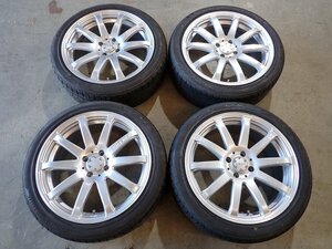 YS6396【送料無料205/45R17】RAYS G-games 77S アクア ヴィッツ ロードスター 中古夏タイヤアルミセット ■17×7J 100/4H ET42■