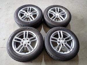 YS6406【送料無料205/60R16】W177 Aクラスなどへ ユーロテック ステージ W5 中古スタッドレス ■16×6.5J 112/5H ET49■