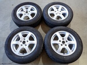 YS6470【送料無料195/65R15】ノア VOXY エスクァイア ステップワゴン アクセラ等 中古スタッドレスセット★15×6J 114.3/5H ET53★