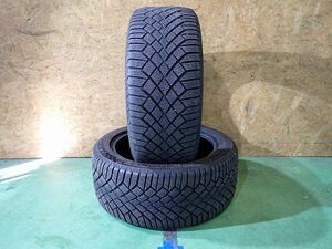 RK2349【送料無料245/45R18】2本 コンチネンタル バイキングコンタクト 2021年製 中古スタッドレスタイヤ スカイライン Z《即決》