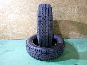 RK2307【送料無料155/65R14】2本 ブリヂストン BLIZZAK VRX2 中古スタッドレスタイヤ ムーブ ワゴンR N-BOXなどへ《即決あり》