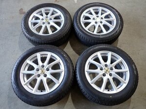 YS6330【送料無料185/60R15】トヨタ車へ 170系シエンタ ブリヂストン 中古スタッドレスセット ■15×6J 100/5H ET45■《即決あり》