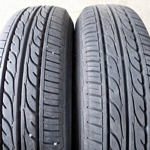 YS6512【送料無料155/80R13】パッソ ヴィッツなどに 2021年製 ダンロップ 中古夏タイヤスチールセット ■13×4.5J 100/4H ET約35■の画像5