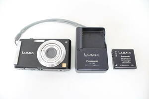 Panasonic Lumix デジカメ DMC-FS3 ブラック 画面黄ばみ有(AM44)