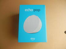 即決 送料無料★★ Echo Pop (エコーポップ) グレーシャーホワイト コンパクトスマートスピーカー with Alexa ★★ 新品未開封 _画像1