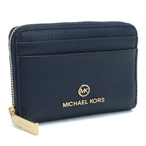 【新品 未使用】マイケルコース MICHAEL KORS JET SET CHARM 小銭入れ カードケース 34S1GT9Z1L LEATHER 406 NAVY ネイビー系