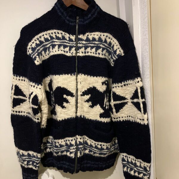 【希少】ラルフローレン wool100% HANDKNIT MADE IN URUGUAY 90s セーター カウチンセーター 