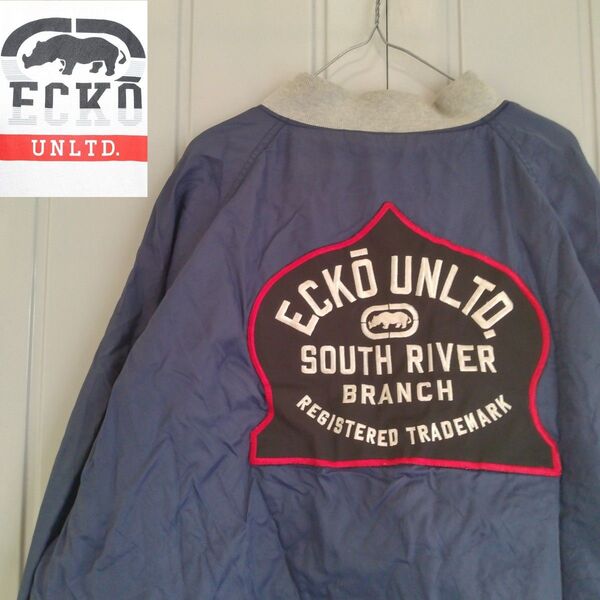 ECKO エコーアンリミテッド フ ナイロンジャケット ブルゾン ゆるだぼ ビックシルエット