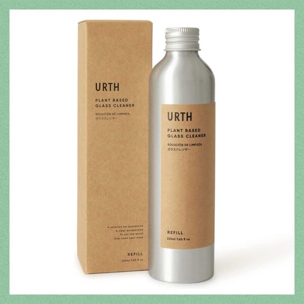 Urth 225ml ガラス ガラスクリーナー 洗浄 洗剤 スプレー 詰め替え 窓拭き 洗車