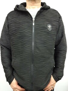 BeAmbition ビーアンビション E28101　 Ｍ 黒　 ユリワッペン Full Zip 長袖パーカー Ｂ　 新品　送料無料 50%OFF