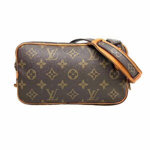 【1円～】ルイヴィトン LOUIS VUITTON ショルダーバッグ モノグラム マルリーバンドリエール M51828 884TH レザー ブラウン 中古