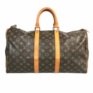 【1円～】ルイヴィトン LOUIS VUITTON バッグ ボストンバッグ キーポル45 モノグラム M41428 SA レザー ブラウン 中古