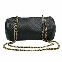 【1円～】シャネル CHANEL バッグ チェーンショルダーバッグ マトラッセ ラムスキン ココマーク レザー ゴールド金具 ブラック 中古_画像1