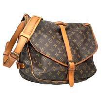 【1円～】ルイヴィトン LOUIS VUITTON ショルダーバッグ モノグラム ソミュール35 M42254 8902VI ブラウン レザー 中古_画像2