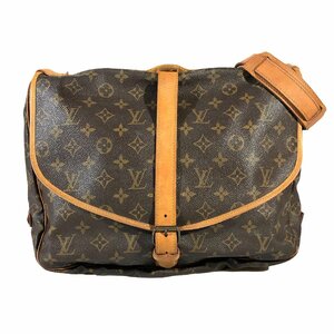 【1円～】ルイヴィトン LOUIS VUITTON ショルダーバッグ モノグラム ソミュール35 M42254 881VI ブラウン レザー 中古