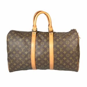 【1円～】ルイヴィトン LOUIS VUITTON バッグ ボストンバッグ キーポル45 モノグラム M41428 SA レザー ブラウン 中古